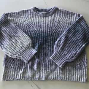 Purple Ombré Knit Sweater